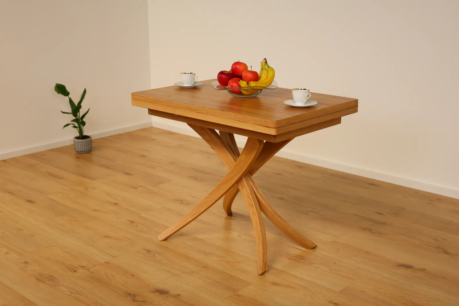The Transform European Oak Square Extendable Table – product view 3
